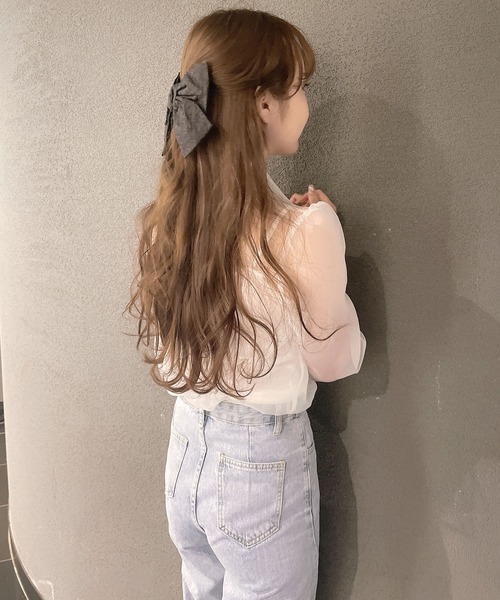 Rmine（アールマイン）の「インナー付きシアーシャツ（シャツ/ブラウス・レディース・ピンク/アイボリー・FREE）」の18枚目の写真