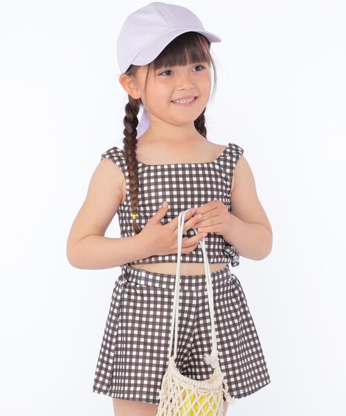 SHIPS（シップス）の「SHIPS KIDS:90～120cm / ギンガムチェック 3セット ビキニ（水着・キッズ・ブラウン系・90/100/110/120）」の6枚目の写真
