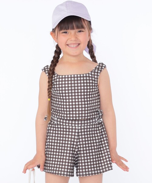 SHIPS（シップス）の「SHIPS KIDS:90～120cm / ギンガムチェック 3セット ビキニ（水着・キッズ・ブラウン系・90/100/110/120）」の2枚目の写真