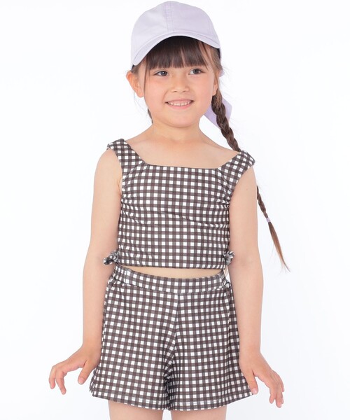 SHIPS（シップス）の「SHIPS KIDS:90～120cm / ギンガムチェック 3セット ビキニ（水着・キッズ・ブラウン系・90/100/110/120）」の17枚目の写真