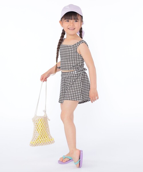 SHIPS（シップス）の「SHIPS KIDS:90～120cm / ギンガムチェック 3セット ビキニ（水着・キッズ・ブラウン系・90/100/110/120）」の7枚目の写真