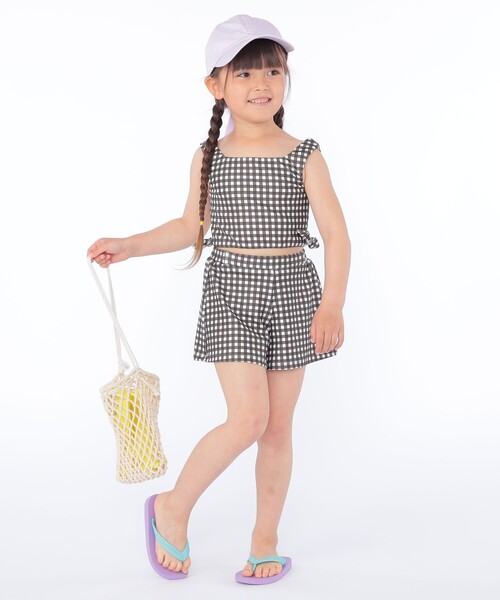 SHIPS（シップス）の「SHIPS KIDS:90～120cm / ギンガムチェック 3セット ビキニ（水着・キッズ・ブラウン系・90/100/110/120）」の3枚目の写真