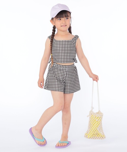 SHIPS（シップス）の「SHIPS KIDS:90～120cm / ギンガムチェック 3セット ビキニ（水着・キッズ・ブラウン系・90/100/110/120）」の11枚目の写真