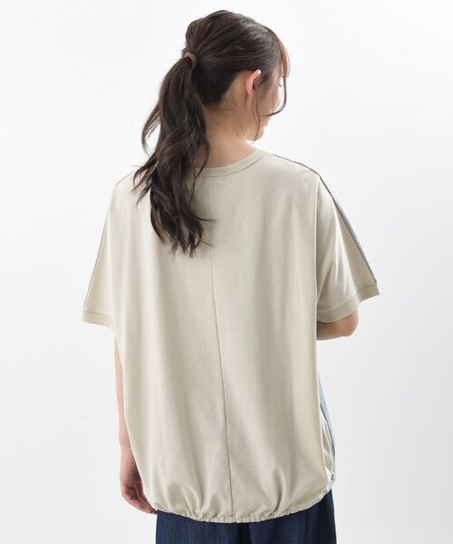 rps（アールピーエス）の「布帛切替半袖プルオーバー（Tシャツ/カットソー・レディース・グレイッシュベージュ/ダークベージュ/チャコールグレー・フリー）」の18枚目の写真