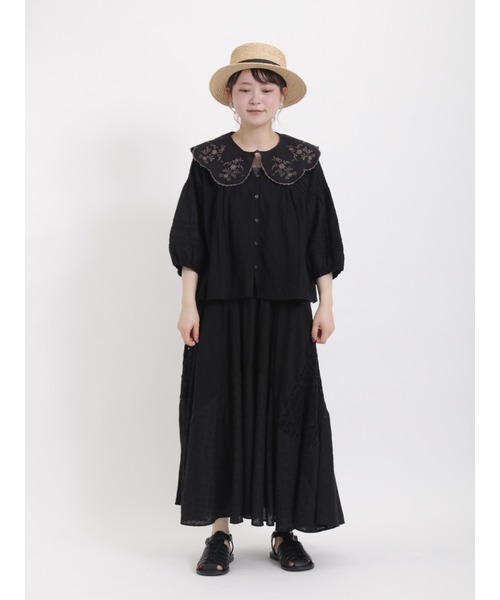 Samansa Mos2（サマンサ モスモス）の「パッチワークレースブラウス（シャツ/ブラウス・レディース・オフホワイト/ピンク/ブラック・F）」の16枚目の写真