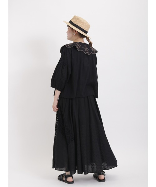 Samansa Mos2（サマンサ モスモス）の「パッチワークレースブラウス（シャツ/ブラウス・レディース・オフホワイト/ピンク/ブラック・F）」の18枚目の写真