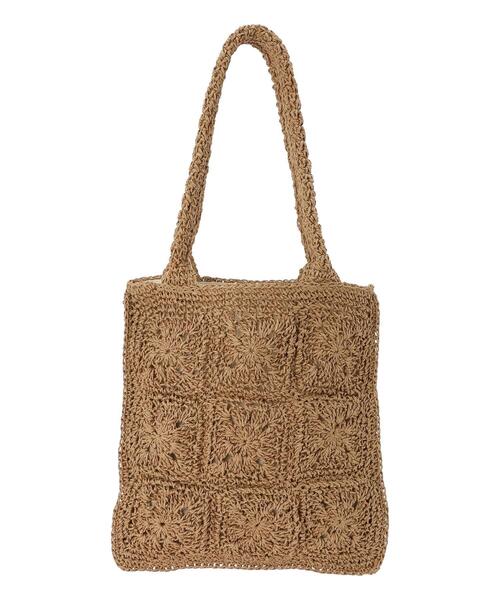 Samansa Mos2（サマンサ モスモス）の「ペーパークロシェトートバッグ（ハンドバッグ・レディース・オフホワイト/ベージュ・ﾌﾘ-）」の12枚目の写真