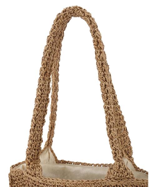 Samansa Mos2（サマンサ モスモス）の「ペーパークロシェトートバッグ（ハンドバッグ・レディース・オフホワイト/ベージュ・ﾌﾘ-）」の15枚目の写真