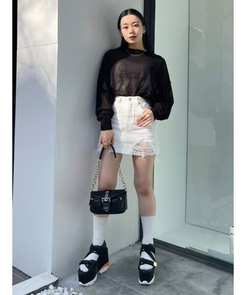 EVRIS（エヴリス）の「【10周年記念】プラットフォームスニーカーサンダル（サンダル・レディース・ホワイト/ブラック・SMALL/MEDIUM/LARGE）」の14枚目の写真