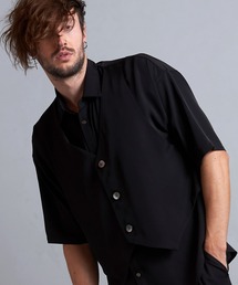NO ID. | 【NO ID.】Vest Layered Big Shirt / ベスト レイヤード ビッグ シャツ(シャツ/ブラウス)