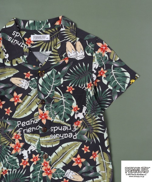 セール】PEANUTS スヌーピー 親子で着れる キッズ アロハ シャツ