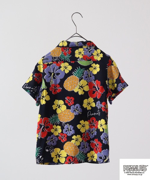PEANUTS(ピーナッツ)の「PEANUTS スヌーピー 親子で着れる キッズ アロハ シャツ(シャツ/ブラウス・キッズ・ネイビー/ホワイト/イエロー/ブラック/ホワイト系その他/モカ・110/120/130/140)」の14枚目の写真