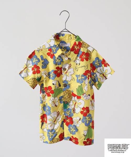 PEANUTS(ピーナッツ)の「PEANUTS スヌーピー 親子で着れる キッズ アロハ シャツ(シャツ/ブラウス・キッズ・ネイビー/ホワイト/イエロー/ブラック/ホワイト系その他/モカ・110/120/130/140)」の15枚目の写真