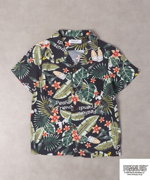 PEANUTS(ピーナッツ)の「PEANUTS スヌーピー 親子で着れる キッズ アロハ シャツ(シャツ/ブラウス・キッズ・ネイビー/ホワイト/イエロー/ブラック/ホワイト系その他/モカ・110/120/130/140)」の11枚目の写真