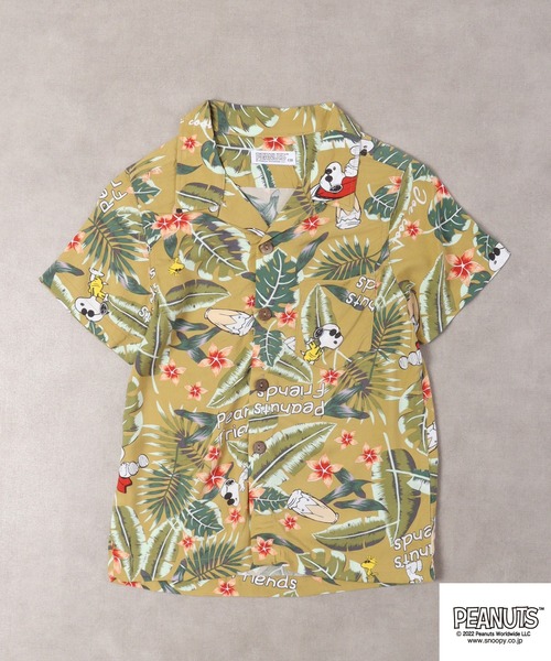 PEANUTS(ピーナッツ)の「PEANUTS スヌーピー 親子で着れる キッズ アロハ シャツ(シャツ/ブラウス・キッズ・ネイビー/ホワイト/イエロー/ブラック/ホワイト系その他/モカ・110/120/130/140)」の12枚目の写真