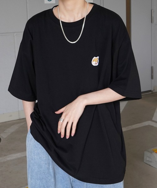 ILL'S(イルズ)の「ビッグシルエット いぬ / ねこ 動物ワンポイント刺繍Tシャツ カットソー ユニセックス【ILL'S】(Tシャツ/カットソー・メンズ・ブラック/ホワイト/ホワイト系その他/グレー系その他/グリーン/ホワイト系1/ホワイト系2/ホワイト系3/ホワイト系4/ブラック系1/グレー系1/ホワイト系その他2/ホワイト系その他3/ブラック系その他2/グレー系その他3/ベージュ系その他3/グリーン系その他2/ベージュ系その他・M/L/S)」の11枚目の写真