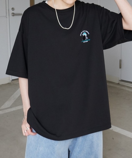 ILL'S(イルズ)の「ビッグシルエット いぬ / ねこ 動物ワンポイント刺繍Tシャツ カットソー ユニセックス【ILL'S】(Tシャツ/カットソー・メンズ・ブラック/ホワイト/ホワイト系その他/グレー系その他/グリーン/ホワイト系1/ホワイト系2/ホワイト系3/ホワイト系4/ブラック系1/グレー系1/ホワイト系その他2/ホワイト系その他3/ブラック系その他2/グレー系その他3/ベージュ系その他3/グリーン系その他2/ベージュ系その他・M/L/S)」の10枚目の写真