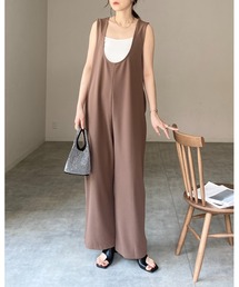 ジャンプスーツ オールインワン ワイドパンツ ワイド・ルーズ