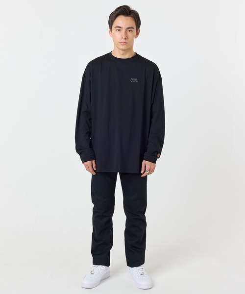 STRAY SHEEP（ストレイシープ）の「[STRAY SHEEP]ミニロゴ・ロングスリーブTee（Tシャツ/カットソー・メンズ・ブラック/ホワイト・MEDIUM/LARGE）」の18枚目の写真