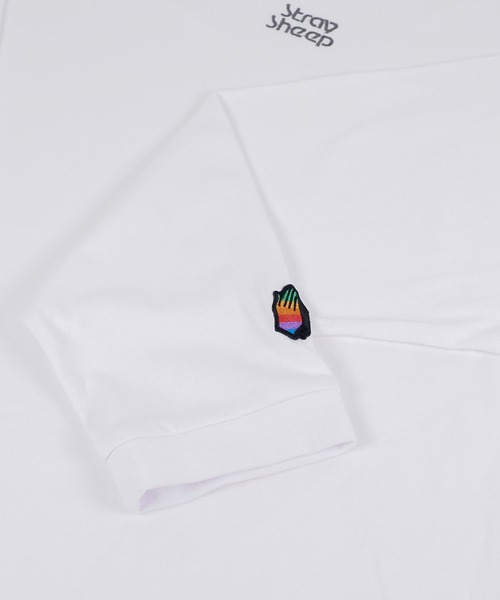 STRAY SHEEP（ストレイシープ）の「[STRAY SHEEP]ミニロゴ・ロングスリーブTee（Tシャツ/カットソー・メンズ・ブラック/ホワイト・MEDIUM/LARGE）」の4枚目の写真