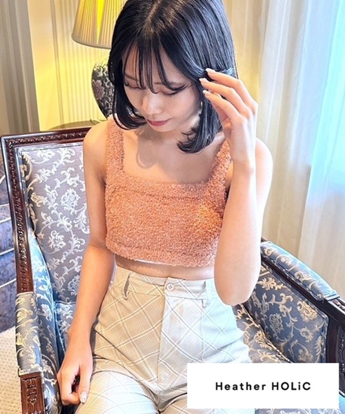 Heather(ヘザー)の「HOLiCニットビスチェ 907284(その他トップス・レディース・ホワイト/グリーン/ピンク・FREE)」の1枚目の写真