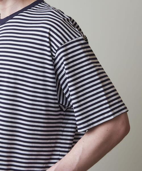 Steven Alan×Sunspel oversized border Tee steven alan - Steven Alan×Sunspel oversized border Teeの通販