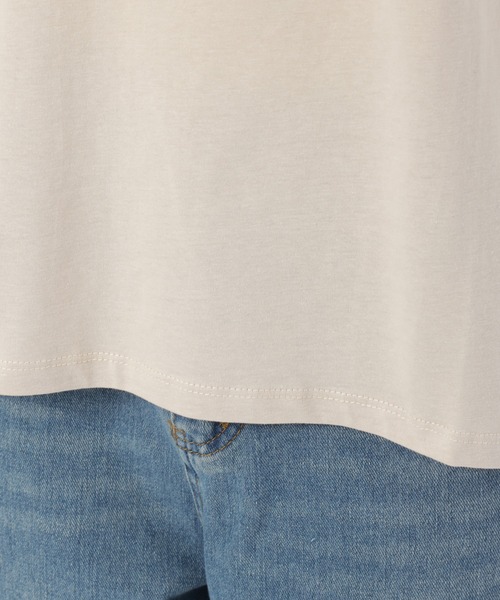 fifth（フィフス）の「フレンチスリーブプリントTシャツ（Tシャツ/カットソー・レディース・ベージュ/ホワイト/チャコールグレー・M）」の15枚目の写真