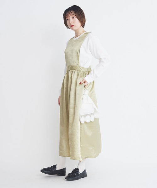 I am I in fact...(アイアムアイインファクト)の「●キキレース 巾着ショルダーバッグ(ハンドバッグ・レディース・ホワイト/ブラック/ピンク・FREE)」の10枚目の写真