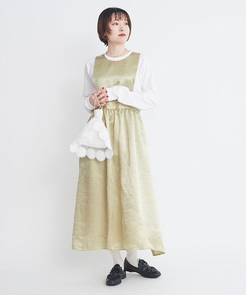 I am I in fact...(アイアムアイインファクト)の「●キキレース 巾着ショルダーバッグ(ハンドバッグ・レディース・ホワイト/ブラック/ピンク・FREE)」の12枚目の写真