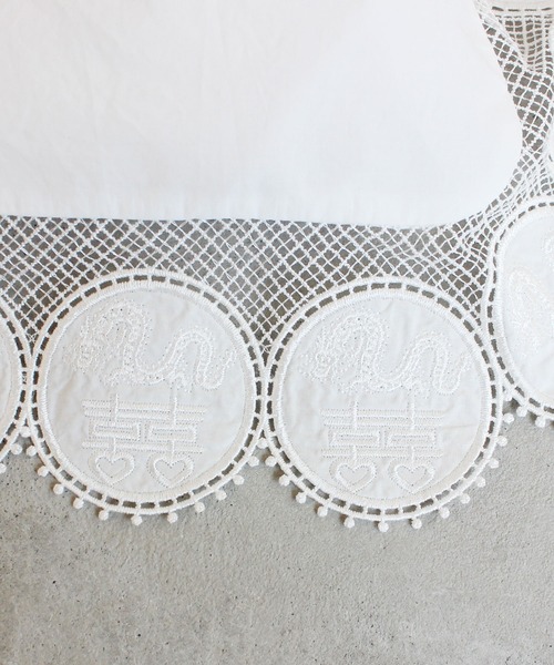 I am I in fact...(アイアムアイインファクト)の「●キキレース 巾着ショルダーバッグ(ハンドバッグ・レディース・ホワイト/ブラック/ピンク・FREE)」の17枚目の写真