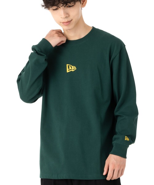 NEW ERA(ニューエラ)の「ニューエラ 長袖Tシャツ フラッグロゴ(Tシャツ/カットソー・メンズ・ダークグリーン/ベージュ/ブラック/ホワイト/グレー系その他・XL/M/XXL/L/S)」の5枚目の写真