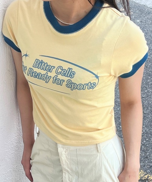 BITTER CELLS(ビターセルズ)の「BITTER CELLS/スターリングT 2908322(Tシャツ/カットソー・レディース・クリーム/アイボリー/グレー・FREE)」の2枚目の写真