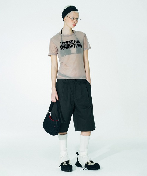sculptor sheer ringer crop top
