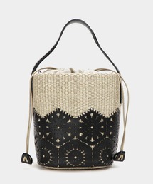 ROBERTA GANDOLFI（ロベルタガンドルフィ）の「【 ROBERTA GANDOLFI 】イタリア製 カーフスキンコンビ2WAYかごバッグ（かごバッグ）」