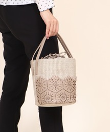 ROBERTA GANDOLFI（ロベルタガンドルフィ）の「【 ROBERTA GANDOLFI 】イタリア製 カーフスキンコンビ2WAYかごバッグ（かごバッグ）」