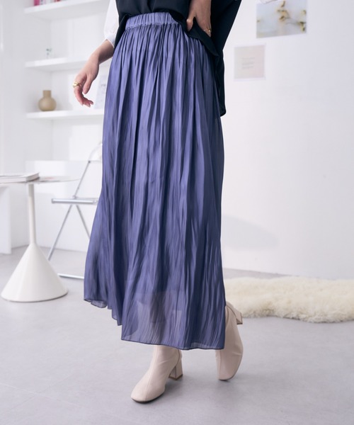 Ada.（エイダ）の「【限定カラー】この秋冬 注目のトレンド キラキラ フレアスカート（スカート・レディース・ライトグリーン/ネイビー/グレー/アイボリー・FREE）」の7枚目の写真