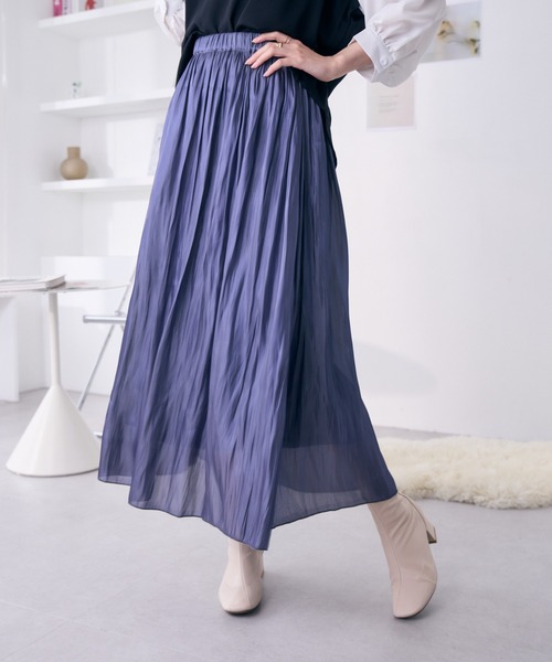 Ada.（エイダ）の「【限定カラー】この秋冬 注目のトレンド キラキラ フレアスカート（スカート・レディース・ライトグリーン/ネイビー/グレー/アイボリー・FREE）」の8枚目の写真