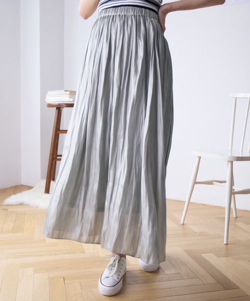 Ada.（エイダ）の「【限定カラー】この秋冬 注目のトレンド キラキラ フレアスカート（スカート・レディース・ライトグリーン/ネイビー/グレー/アイボリー・FREE）」の22枚目の写真