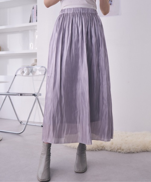 Ada.（エイダ）の「【限定カラー】この秋冬 注目のトレンド キラキラ フレアスカート（スカート・レディース・ライトグリーン/ネイビー/グレー/アイボリー・FREE）」の13枚目の写真