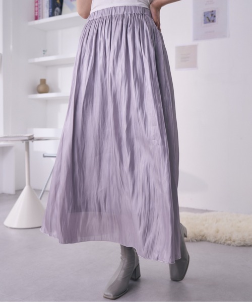 Ada.（エイダ）の「【限定カラー】この秋冬 注目のトレンド キラキラ フレアスカート（スカート・レディース・ライトグリーン/ネイビー/グレー/アイボリー・FREE）」の17枚目の写真