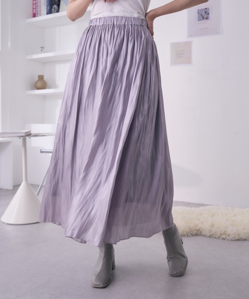 Ada.（エイダ）の「【限定カラー】この秋冬 注目のトレンド キラキラ フレアスカート（スカート・レディース・ライトグリーン/ネイビー/グレー/アイボリー・FREE）」の18枚目の写真