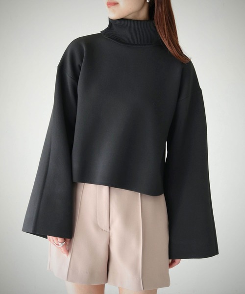 cheriella（シェリエラ）の「【cheriella】WEB限定　ショート丈フレアスリーブニット（ニット/セーター・レディース・アイボリー/ブラック/チェリーピンク/ブルー/グリーン・M）」の16枚目の写真