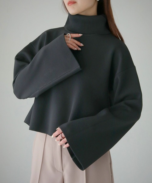 cheriella（シェリエラ）の「【cheriella】WEB限定　ショート丈フレアスリーブニット（ニット/セーター・レディース・アイボリー/ブラック/チェリーピンク/ブルー/グリーン・M）」の17枚目の写真