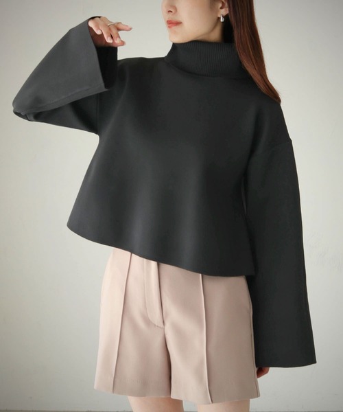 cheriella（シェリエラ）の「【cheriella】WEB限定　ショート丈フレアスリーブニット（ニット/セーター・レディース・アイボリー/ブラック/チェリーピンク/ブルー/グリーン・M）」の18枚目の写真