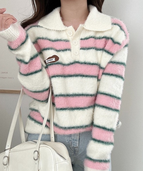 ROOPTOKYO（ループトウキョウ）の「シャギーニットポロ（ニット/セーター・レディース・アイボリー・XL/L/M/S）」の8枚目の写真