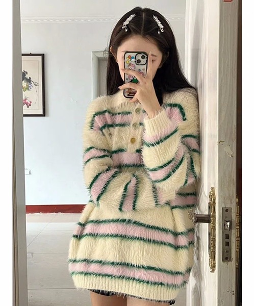 ROOPTOKYO（ループトウキョウ）の「シャギーニットポロ（ニット/セーター・レディース・アイボリー・XL/L/M/S）」の11枚目の写真