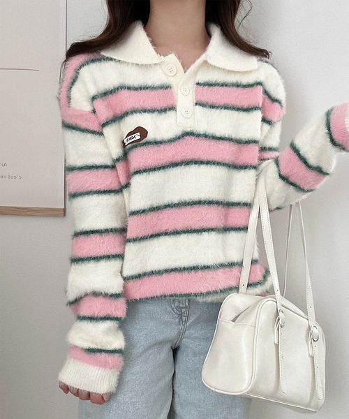 ROOPTOKYO（ループトウキョウ）の「シャギーニットポロ（ニット/セーター・レディース・アイボリー・XL/L/M/S）」の9枚目の写真