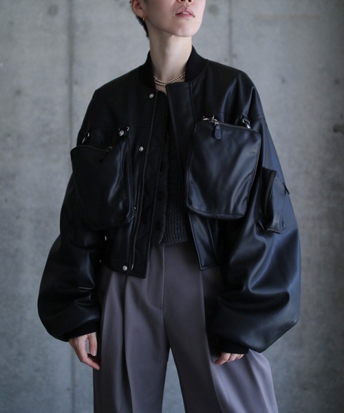 G.V.G.V.(ジーヴィージーヴィー)の「DETACHABLE POCKET BLOUSON(ブルゾン・レディース・ブラック・36)」の4枚目の写真