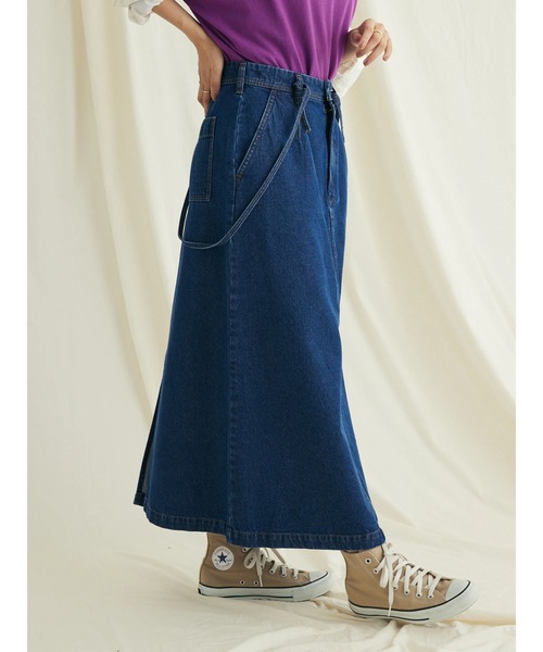 CRAFT STANDARD BOUTIQUE（クラフトスタンダードブティック）の「2WAYサロペットスカート（スカート・レディース・ブルー系その他/ナチュラル/ダークインディゴブルー・L/M）」の12枚目の写真