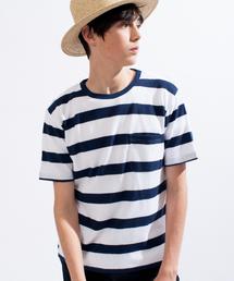 green label relaxing | CREPE BORDER C/N SS②　Tシャツ(Tシャツ/カットソー)